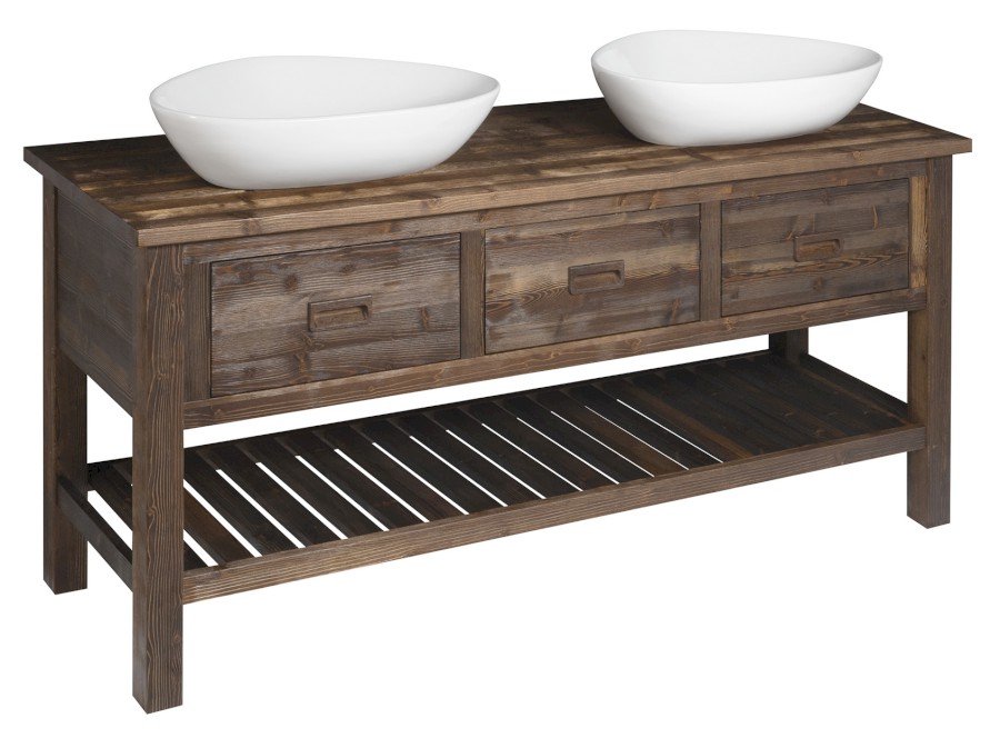 BA161S (50712) BRAND umyvadlová skříňka 160x73x50cm, mořený smrk BA161S