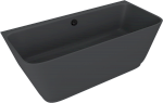 SKYLLA nástěnná stojící vana litý mramor 170x75x60cm, antracit mat 72430.51