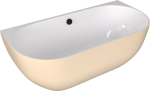 PAGODA nástěnná vana litý mramor 170x85x58cm, bílá/béžová mat 72976.82