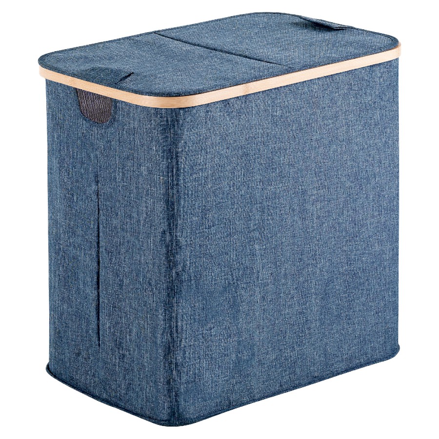 133805 (52197) YOSHI koš na prádlo 53x51x34cm, bambus, modrá 133805