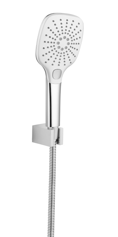 Sprchová souprava, 3 režimy sprchování, silikon trysky, pevný držák, hadice 1500mm, chrom 1204-62