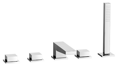 DIMY pětiprvková baterie na okraj vany, chrom DIMTECH5