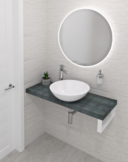 AVICE deska pod umyvadlo 240x36cm, tl.5cm, aquamarine AV2466