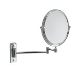 GAIA kosmetické zrcátko závěsné, Ø 180mm, oboustranné, chrom CO202413