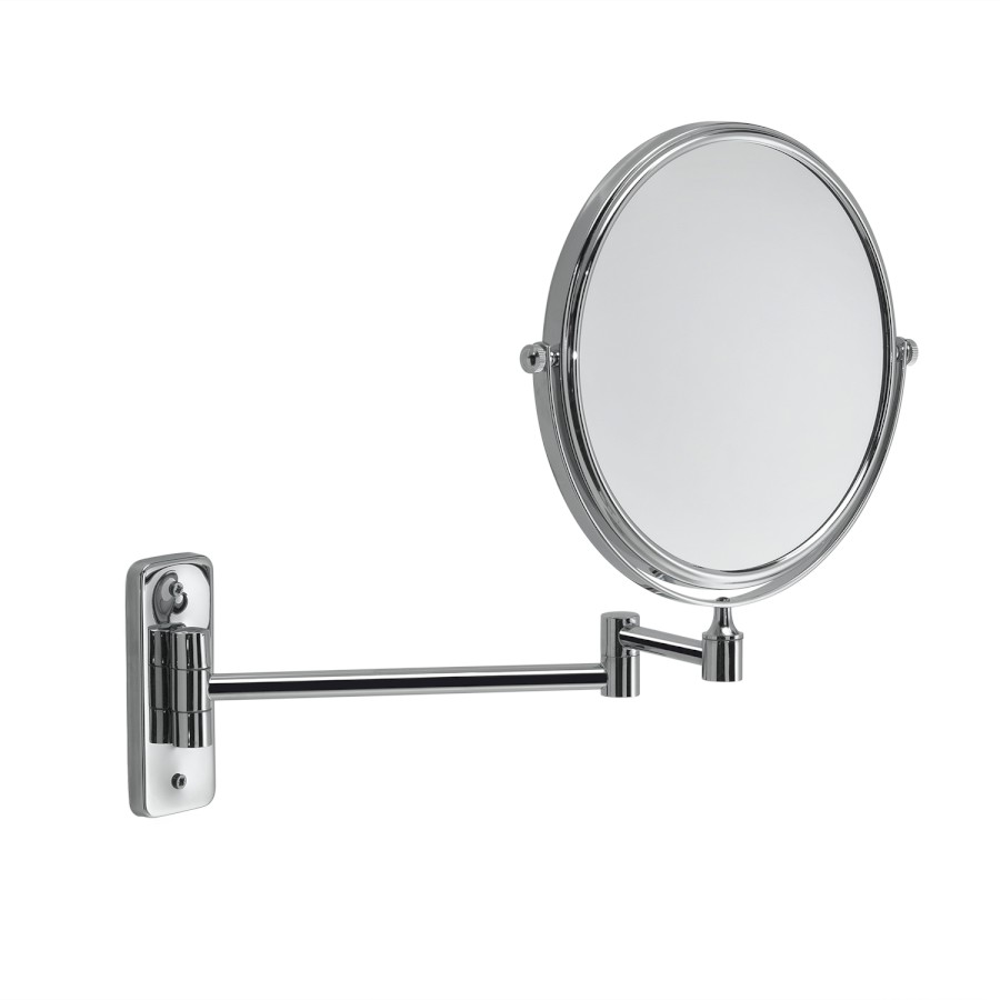 GAIA kosmetické zrcátko závěsné, Ø 180mm, oboustranné, chrom CO202413