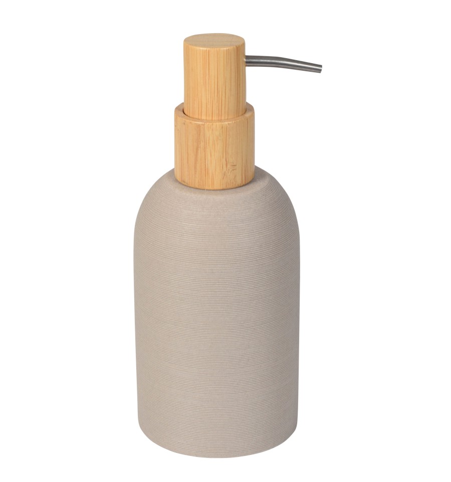 8575 (61816) RIKO dávkovač mýdla na postavení, béžová/bambus 8575