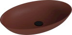 BANERA OVAL umyvadlo na desku, litý mramor, 60x40cm, hnědá mat 14397.71
