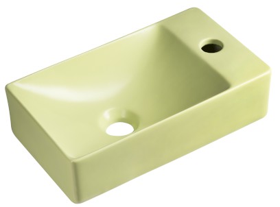 MARGITHA keramické umývátko 38x22cm, otvor pro baterii vpravo, pistáciová MGT38223