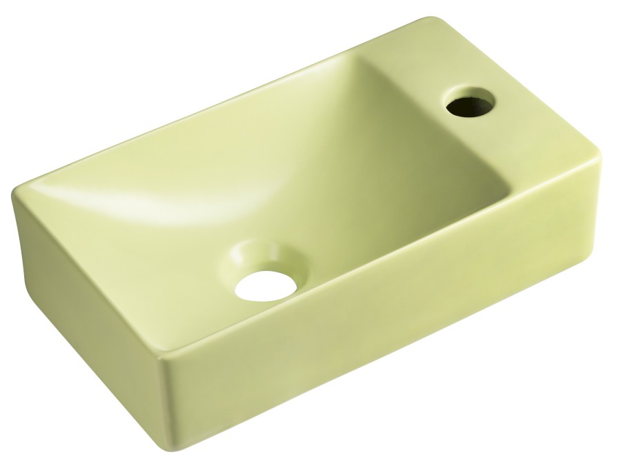 MGT38223 (60514) MARGITHA keramické umývátko 38x22cm, otvor pro baterii vpravo, pistáciová MGT38223