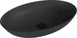 BANERA OVAL umyvadlo na desku, litý mramor, 60x40cm, antracit mat 14397.51