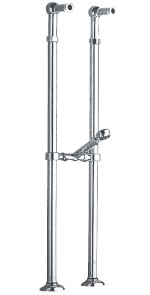 9841 (4287) ANTEA připojení pro instalaci vanové baterie do podlahy (pár), chrom 9841