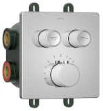 RP042 (53060) SMART SELECT podomítková sprchová termostatická baterie, box, 2 výstupy, chrom RP042