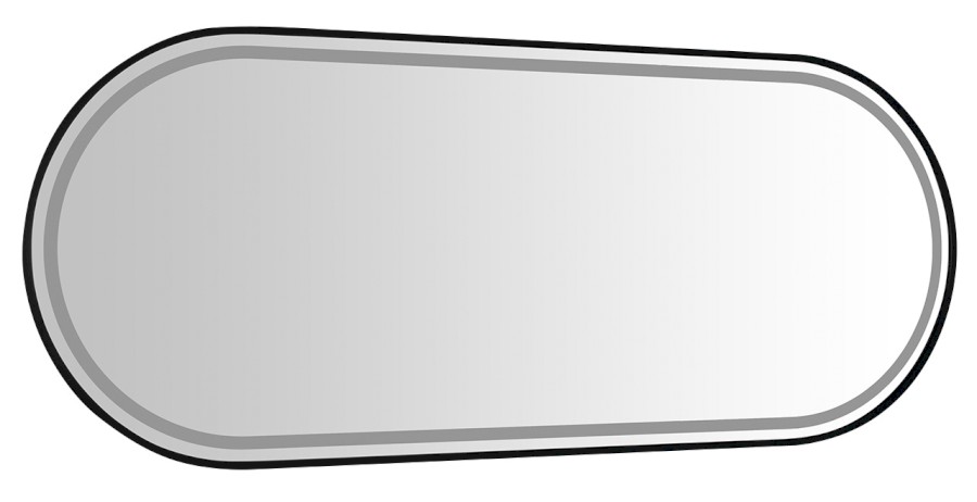 KA500 (60970) KAIRA oválné zrcadlo s LED osvětlením 120x50cm, černá mat KA500