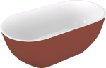 REDUTA volně stojící vana litý mramor 171x81x58cm, bílá/hnědá mat 71842.72