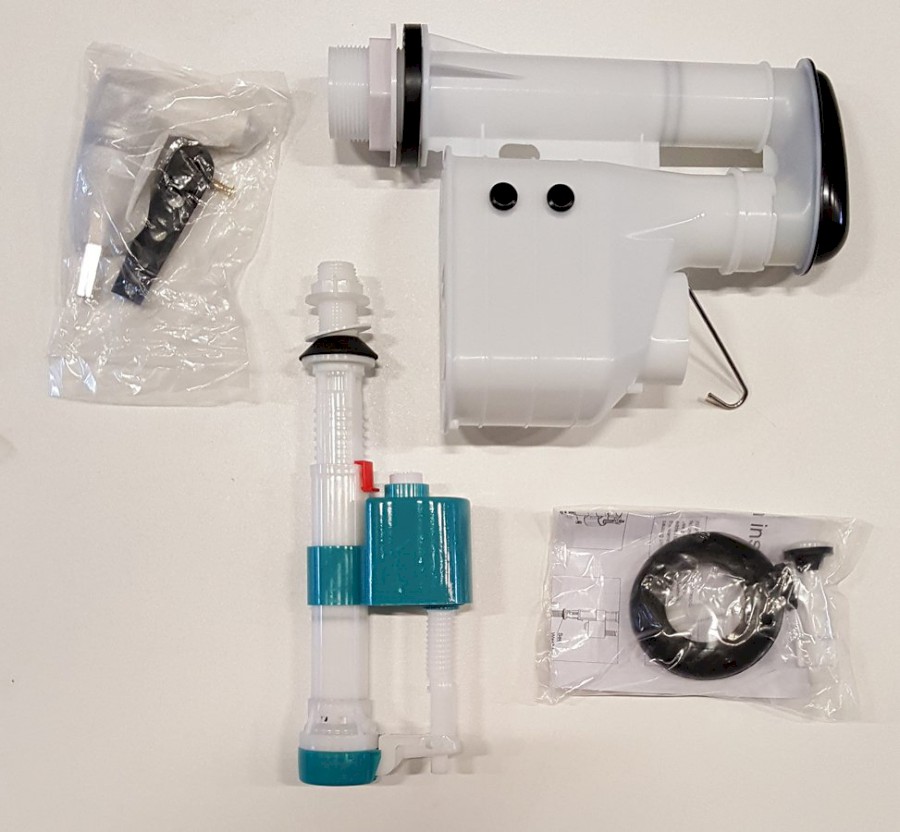 Splachovací mechanismus s keramickou páčkou, spodní napouštění 1/2