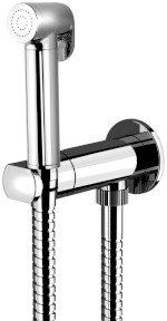 Podomítková bidetová baterie se Stop sprškou, kulatá, progresivní kartuše, chrom DB700