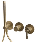 VERSI podomítková sprchová/vanová baterie s ruční sprchou, 2 výstupy, bronz RV052/18