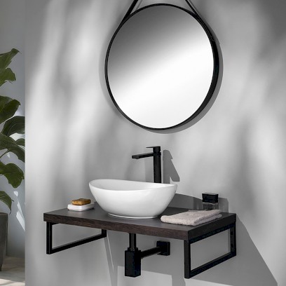 VEGA deska pod umyvadlo 62,5x45cm, dub černý VG665