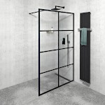 CURE BLACK sprchová zástěna 1200mm, čiré sklo CB120