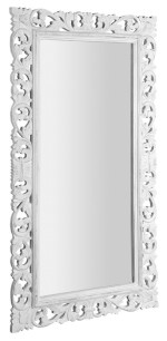 SCULE zrcadlo ve vyřezávaném rámu 80x150cm, bílá IN328