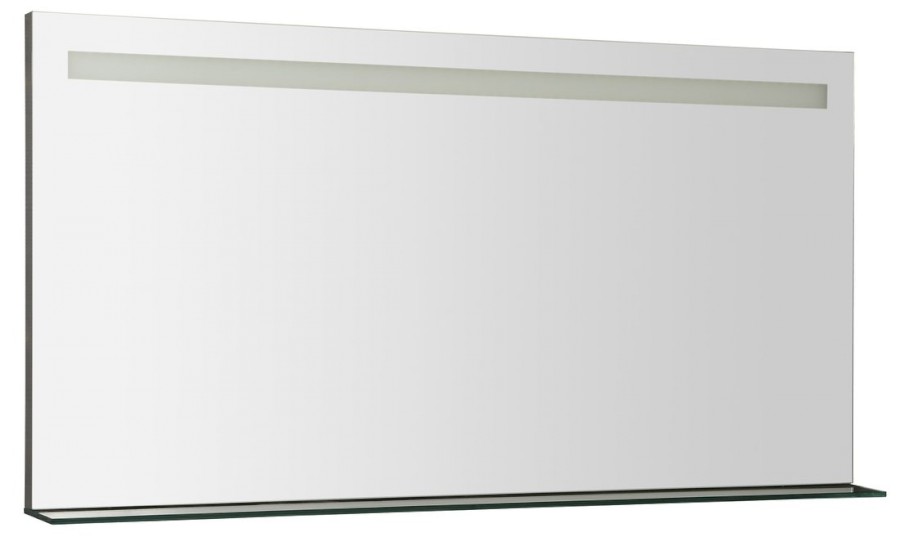 BRETO zrcadlo s LED osvětlením a policí 120x60,8cm BT120