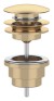 Umyvadlová výpust 5/4“, click-clack, velká zátka, 10-65mm, zlato mat CV100219