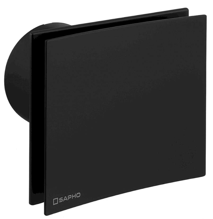 EIRA koupelnový ventilátor axiální s časovačem, 15W, potrubí 100mm, černá EI102B