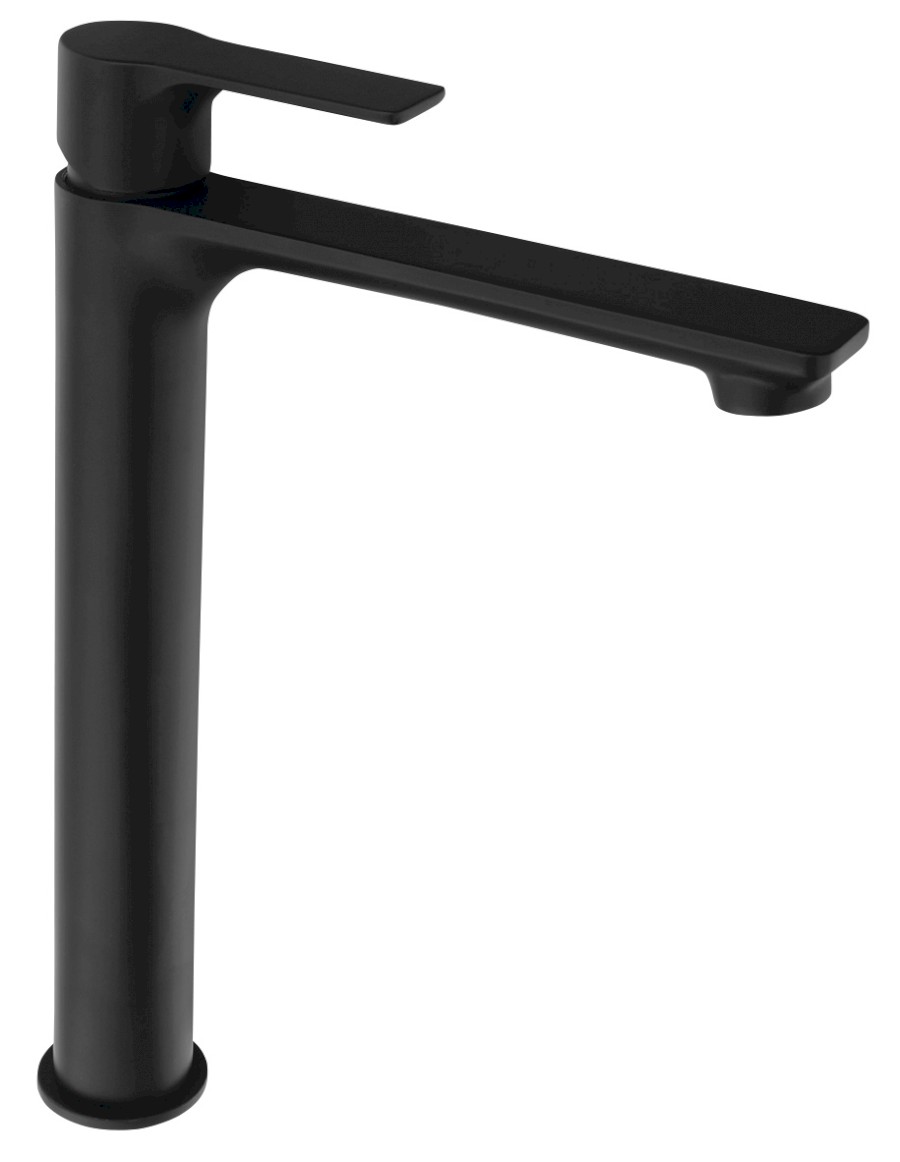 PAX stojánková umyvadlová baterie vysoká, prodloužená hubice, černá mat XA07/15