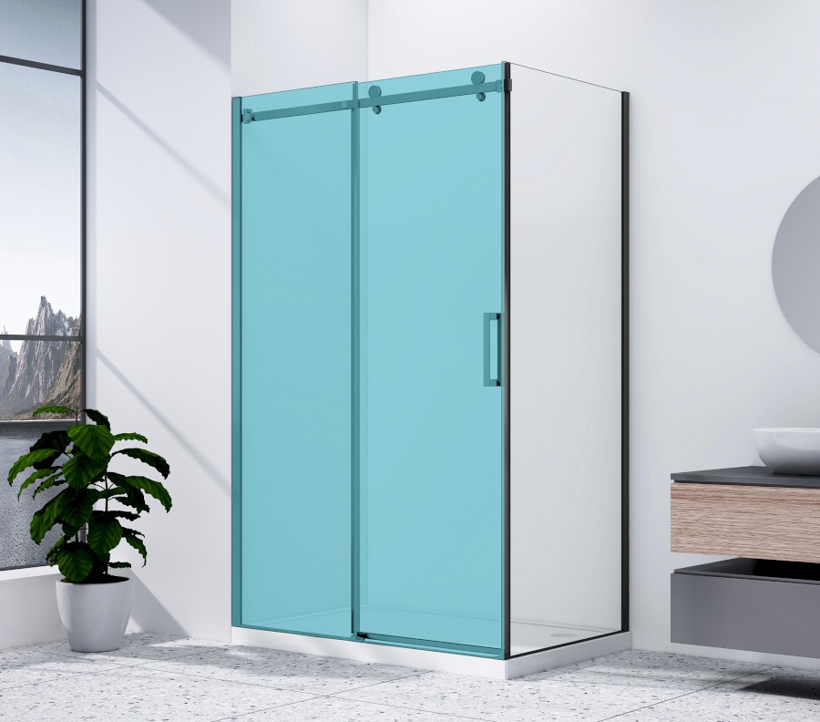 GD7290B (55549) DRAGON BLACK boční stěna 900mm, čiré sklo GD7290B