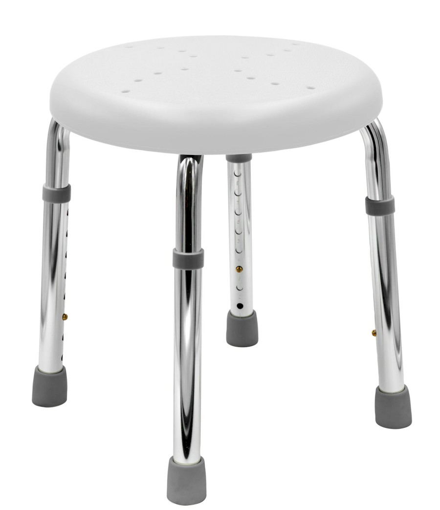 A170101 (58957) HANDICAP koupelnová stolička, průměr 45cm, bílá A170101