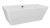 LIBERTA D nástěnná stojící vana 170x78x60cm, bílá 20392