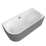 34611M.44 (60369) ASTRA R MONOLITH asymetrická vana 160x75x60cm, bílá/verde 34611M.44