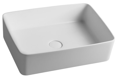 THIN umyvadlo na desku, Rockstone, 50x37 cm, bílá mat WN321