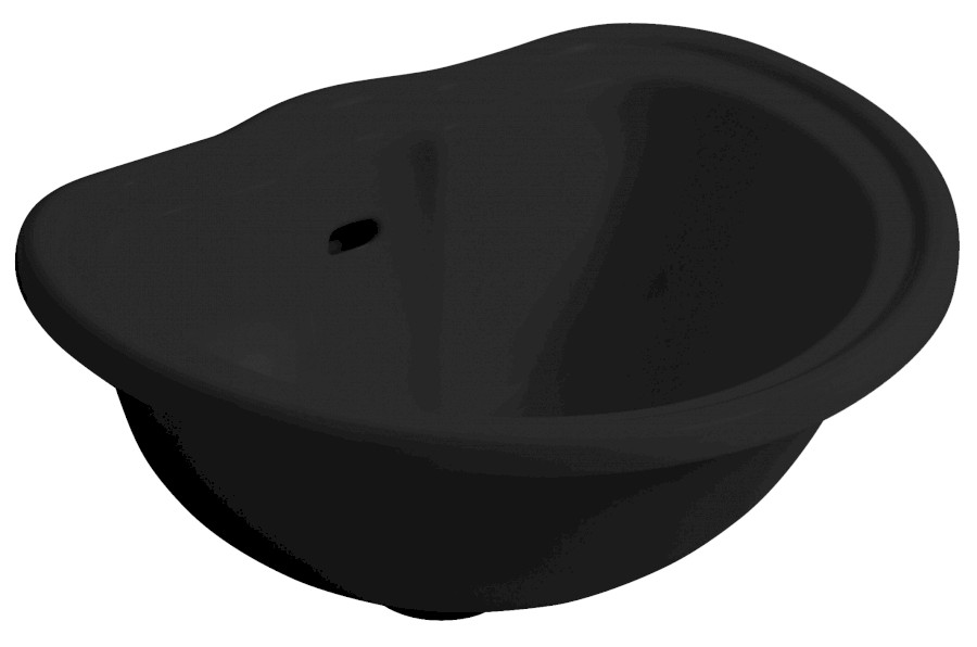 103131 (52032) RETRO keramické umyvadlo zápustné, 50x41cm, černá mat 103131