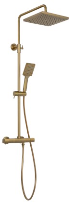 Sprchový sloup s termostatickou baterií, zlato mat SZ139GB