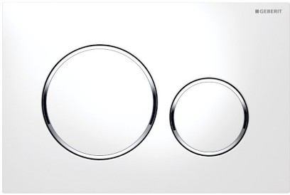 GEBERIT SIGMA20 ovládací tlačítko, bílá lesk/chrom 115.882.KJ.1