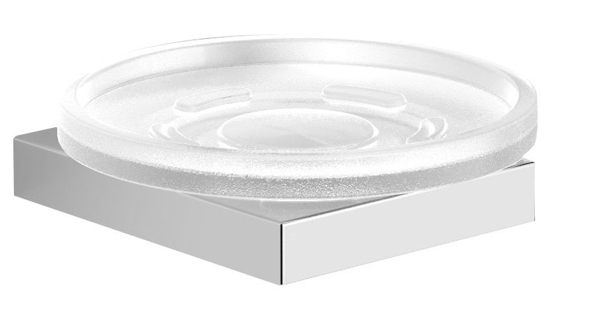 QUINNY mýdlenka, mléčné sklo, chrom QE512