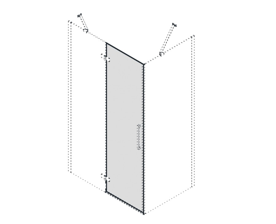TRINITY otočný díl dveří, sklo čiré, levé GT2200CL