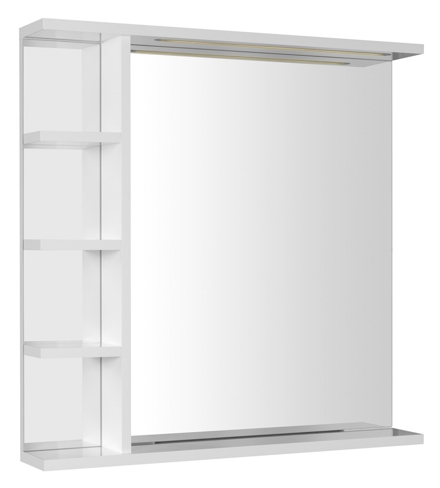 KORIN STRIP zrcadlo s LED osvětlením a policemi 70x70x12cm KO360S