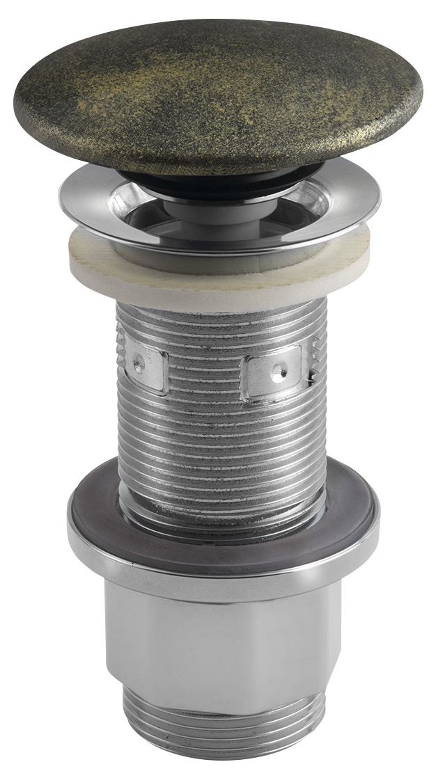 FG918 (55171) Umyvadlová výpust 5/4“, click-clack, betonová zátka, 10-80mm, zlato mat FG918