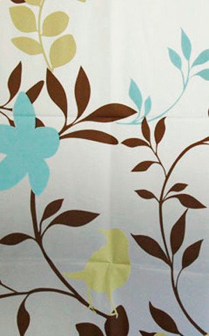 Sprchový závěs 180x180cm, vinyl, květovaný ZV012