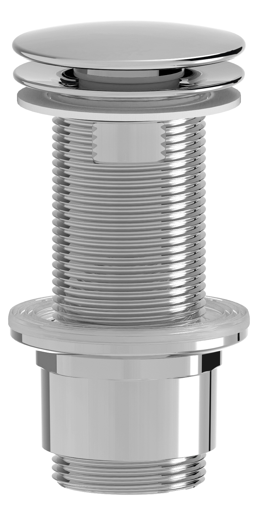 CV1232 (59350) Umyvadlová výpust 5/4“, neuzavíratelná, velká zátka, 10-80mm, ABS/chrom CV1232