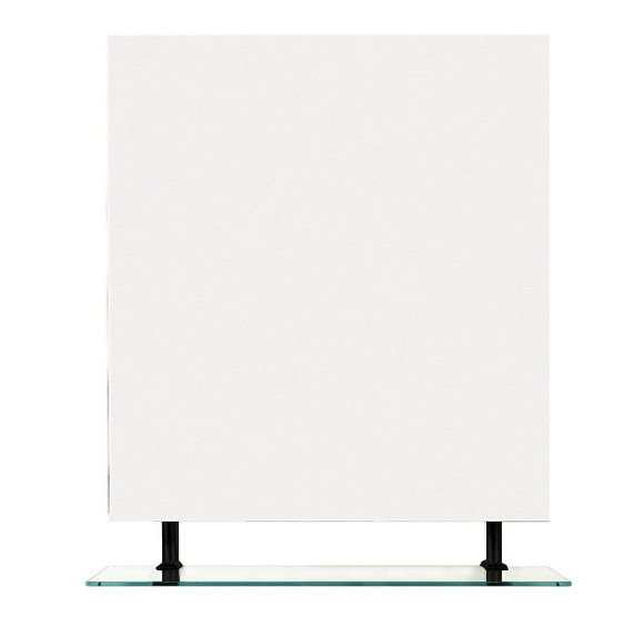 WEGA zrcadlo s policí 80x80cm, černá mat 60092-8B