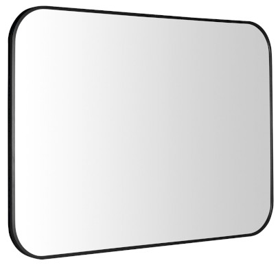 AROWANA zrcadlo v rámu 100x70cm, černá mat AWB1070