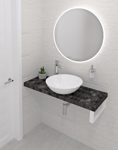 AVICE deska pod umyvadlo 210x36cm, tl.5cm, štípaný kámen AV2169