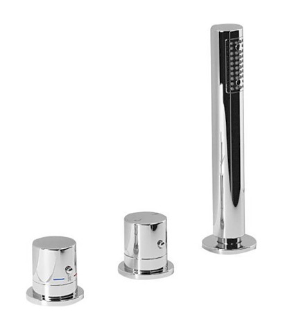 GO tříprvková termostatická baterie na okraj vany, chrom TH102