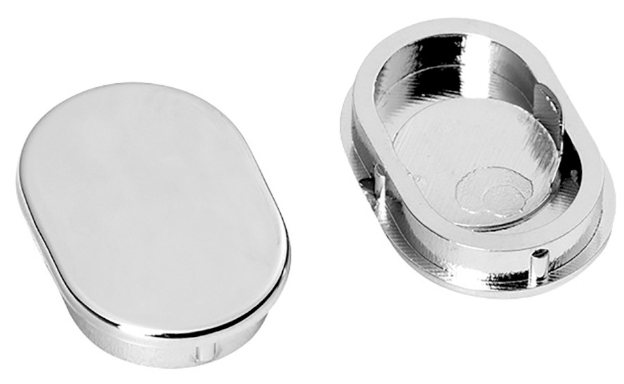 NDES01CH (60863) Oválná krytka vzpěry, chrom (2ks v balení) NDES01CH