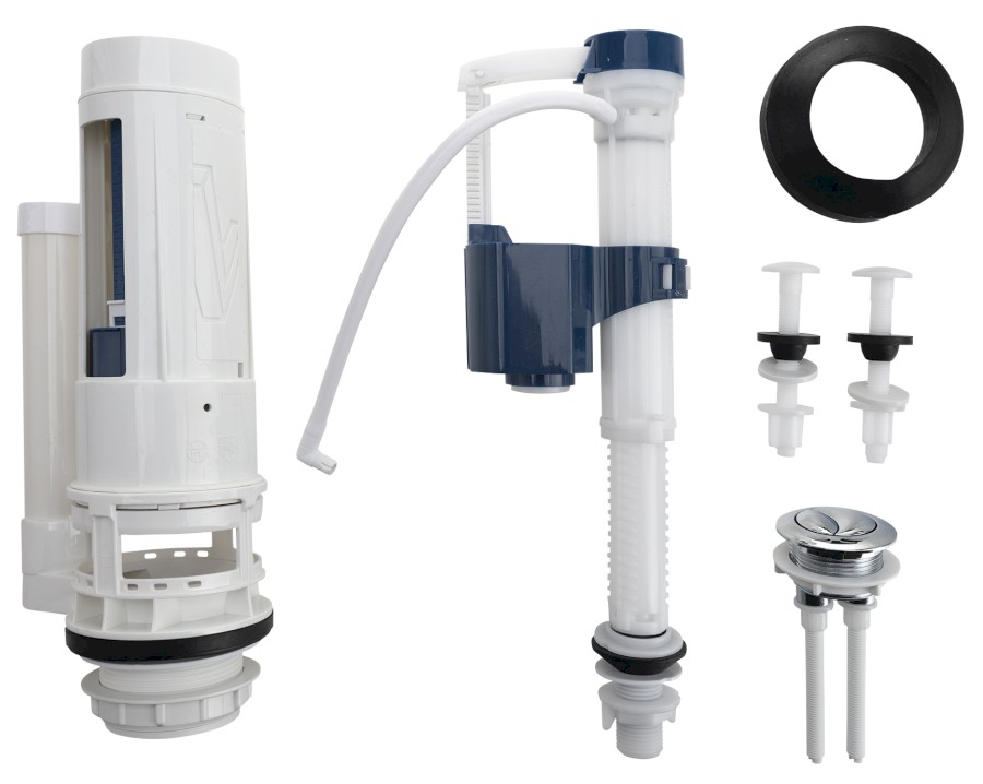 Splachovací souprava s DUAL tlačítkem 49 mm, spodní napouštění 1/2