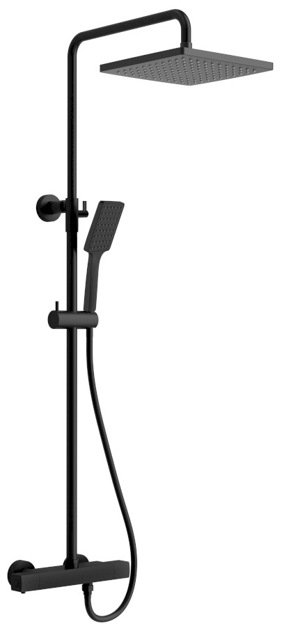 Sprchový sloup s termostatickou baterií, černá mat KJ639