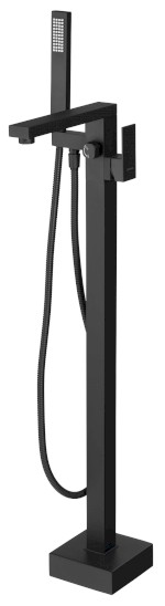 CUBEMIX vanová baterie s připojením do podlahy, černá mat CM021B